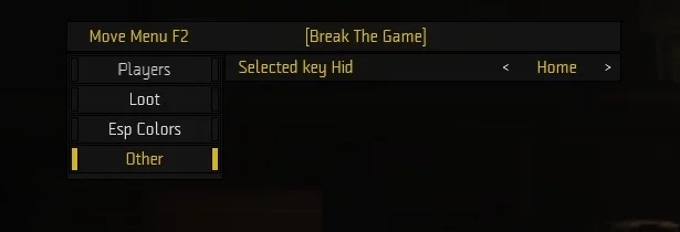 BTG cheat for PUBG - menu 4