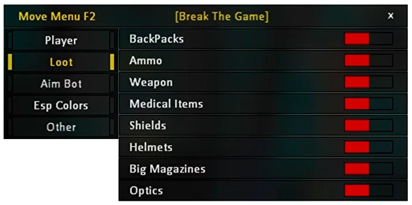 BTG cheat for Apex Legends - ESP functions screenshot